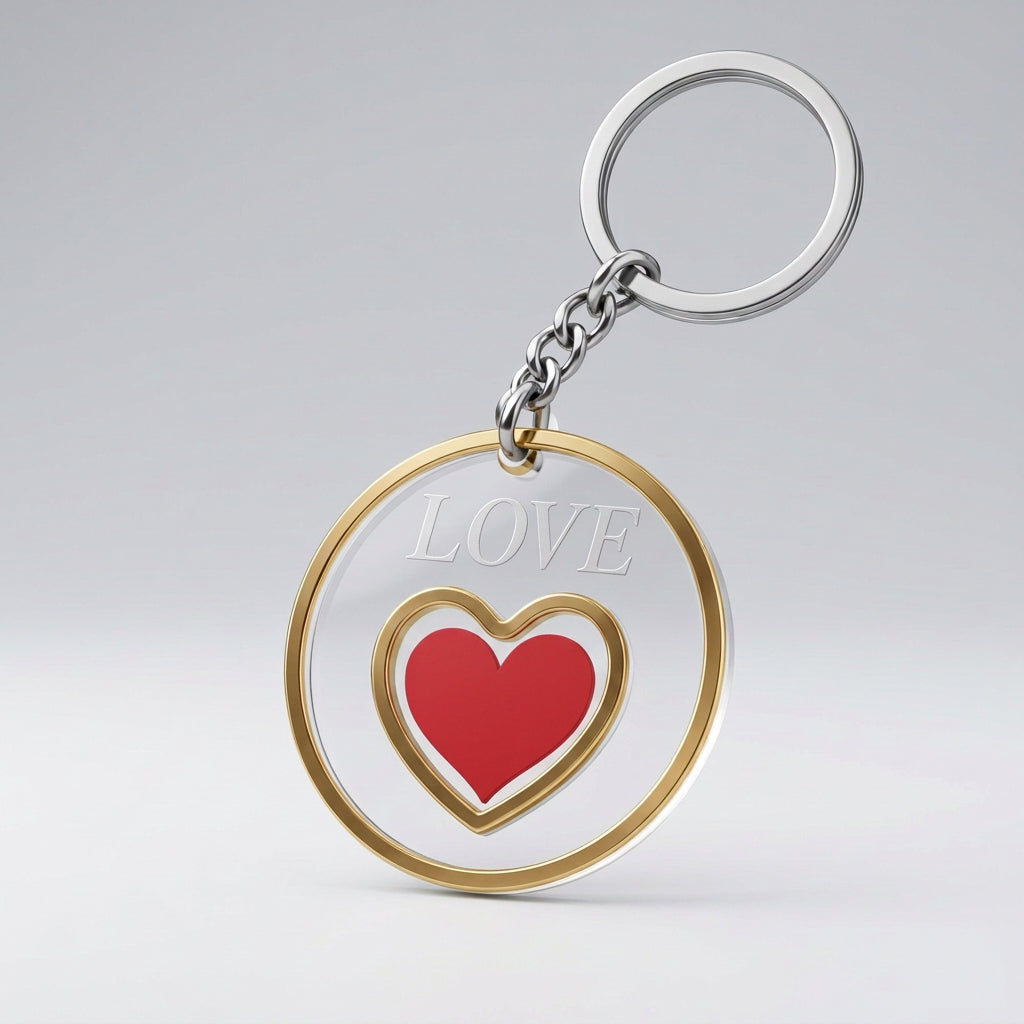 Thumb Impression Heart Keychain