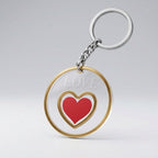 Thumb Impression Heart Keychain