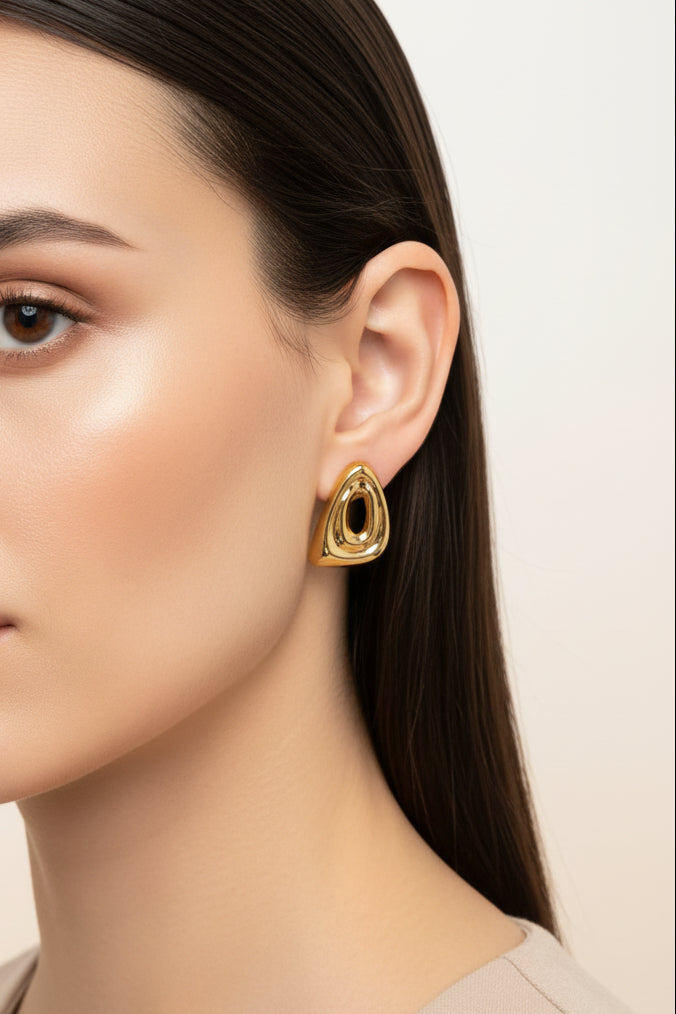 Chunky stud earrings