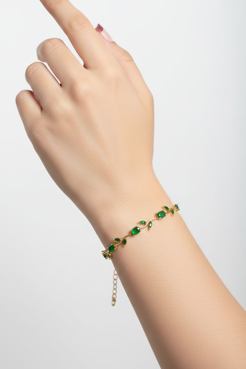Green tulip bracelet