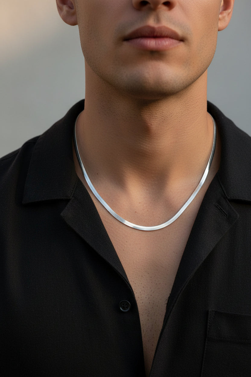 Silver Unisex Snake Chain