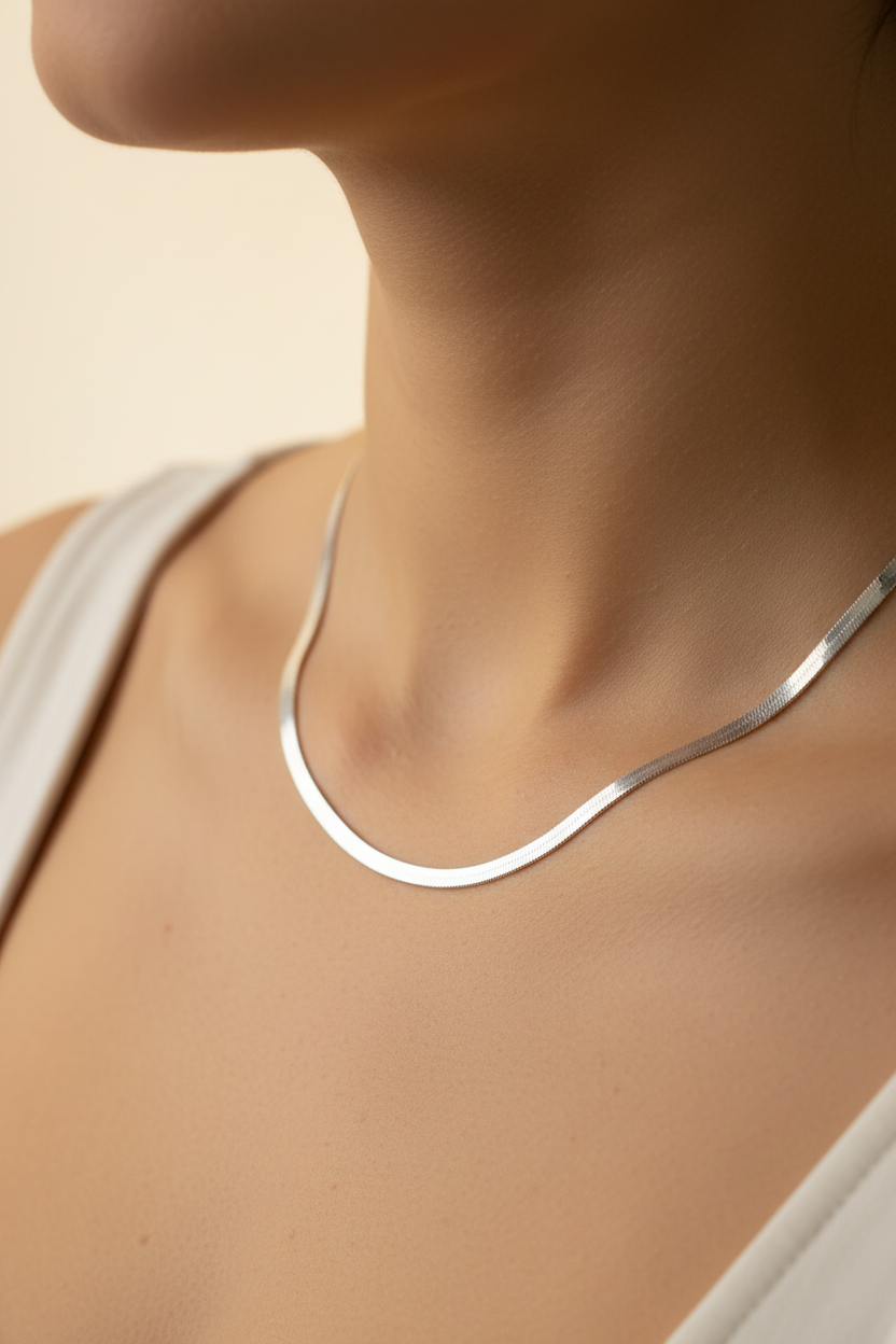 Silver Unisex Snake Chain