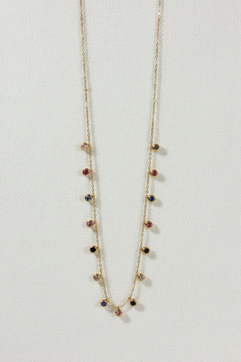 Multi-colored stone chain
