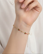 Red Tulip Chain Bracelet