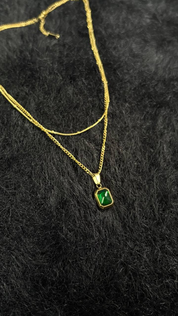 Emerald Layered Necklace
