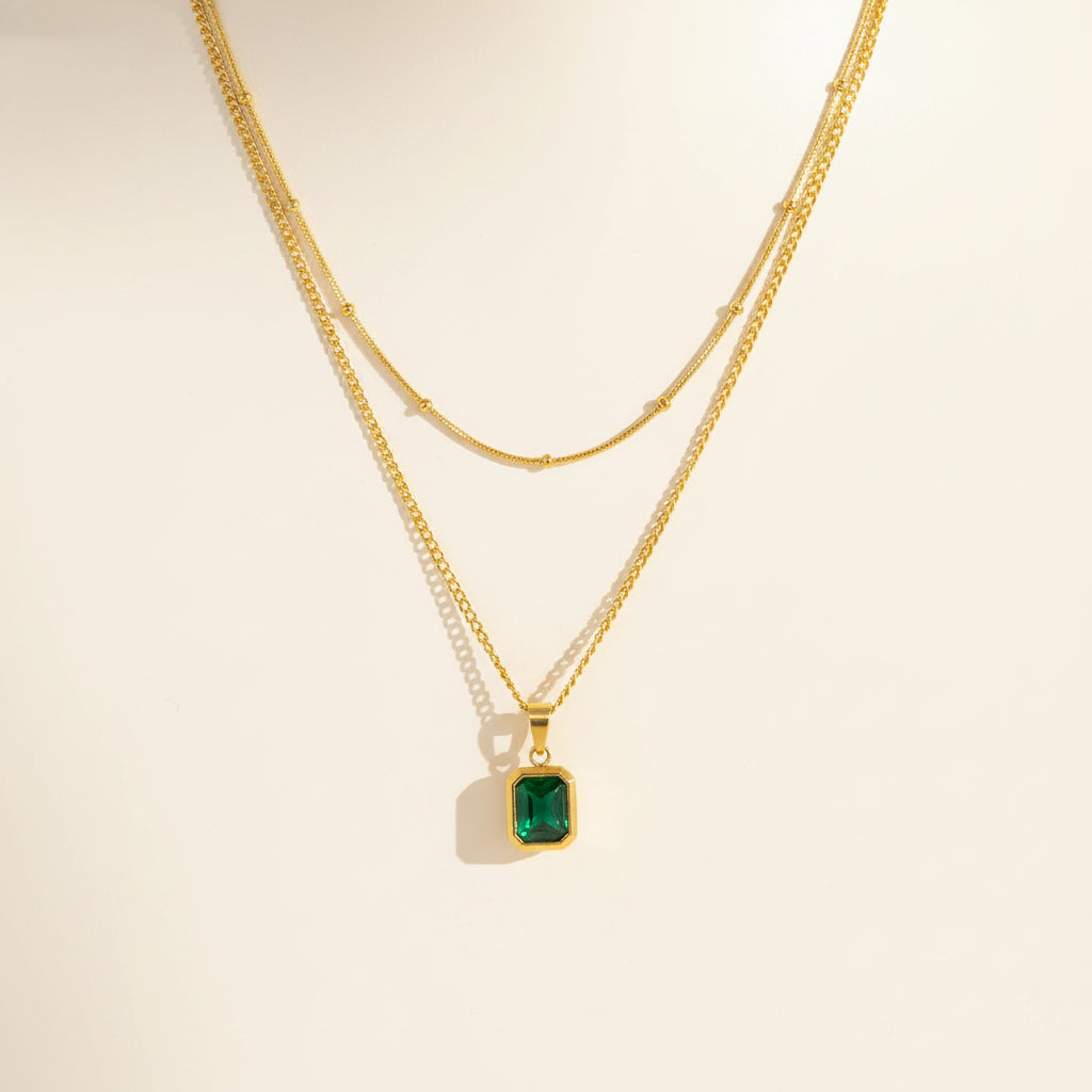 Emerald Layered Necklace