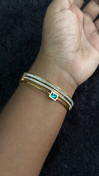 Green Stone Kada Bracelet