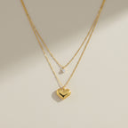 Layered Heart Necklace