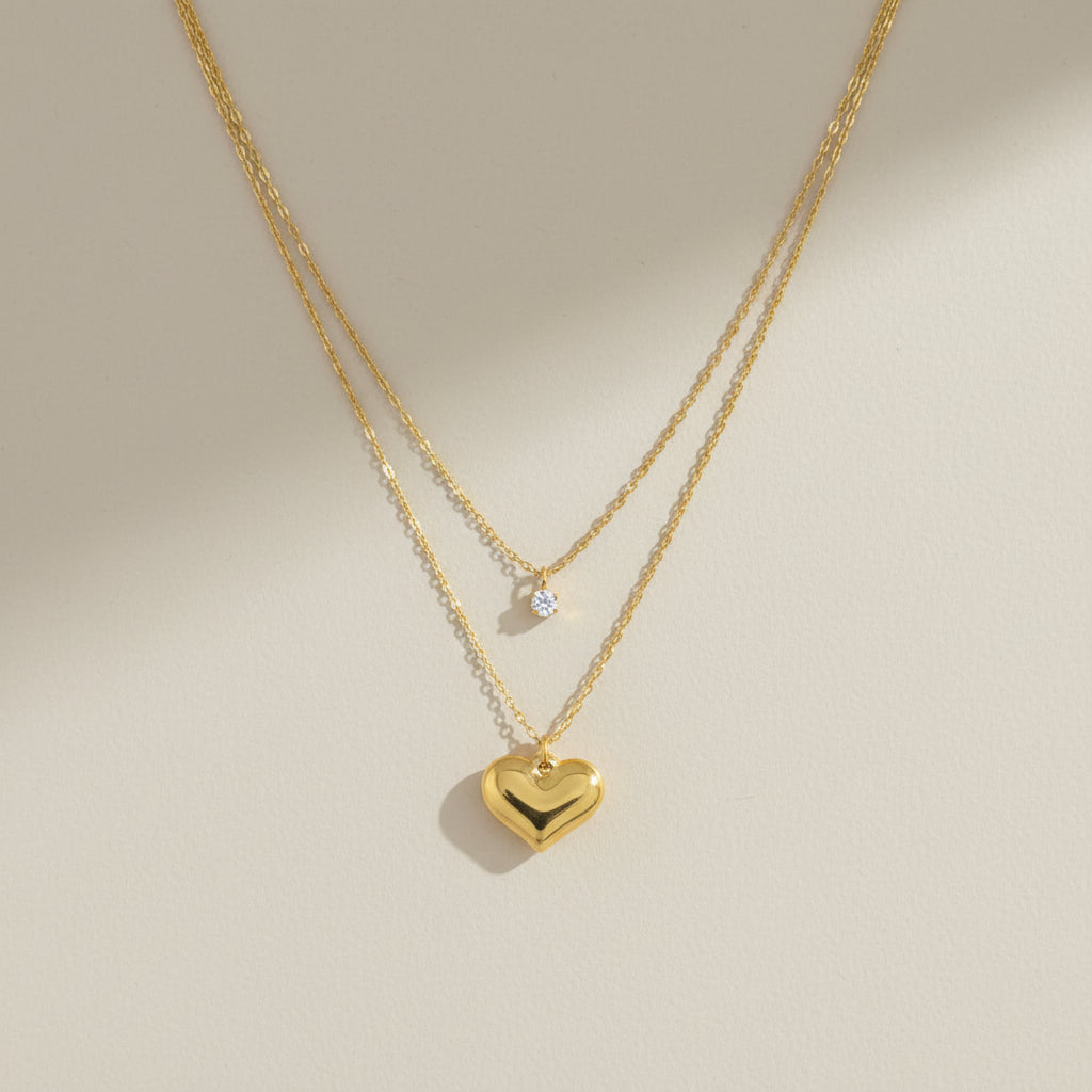Layered Heart Necklace