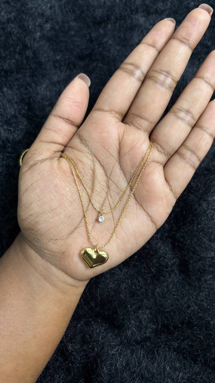 Layered Heart Necklace