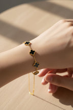 Black clover chain bracelet