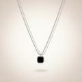 Unisex Black Silver Chain