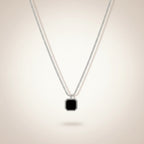 Unisex Black Silver Chain