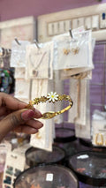 White Flower Kada Bracelet