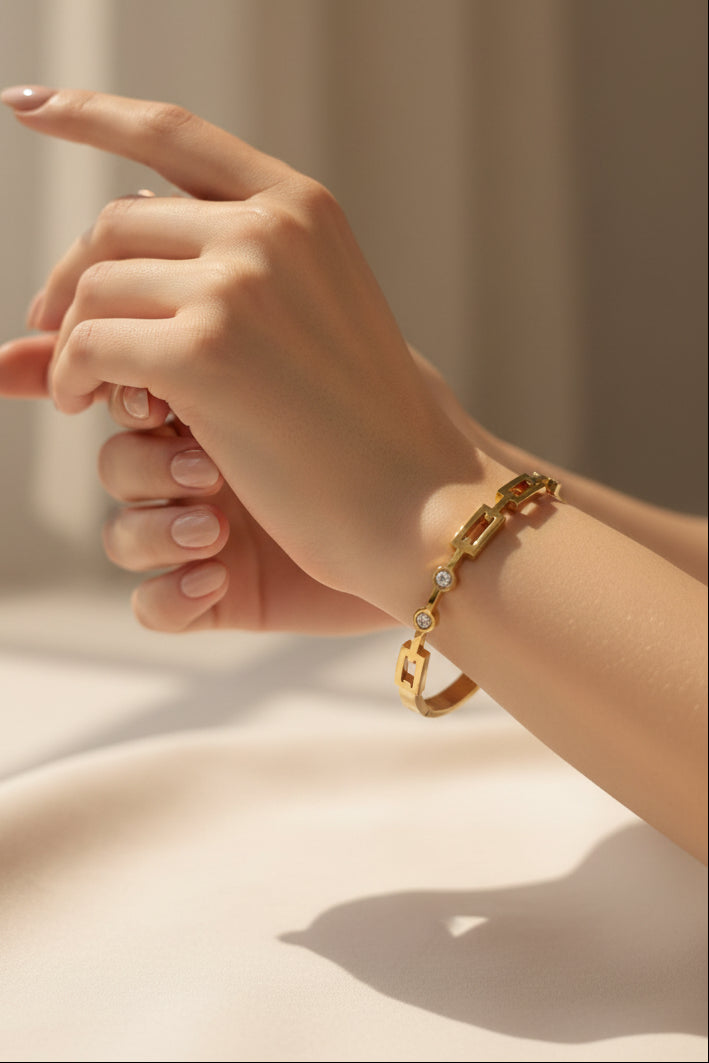 Rectangle Stone Kada Bracelet