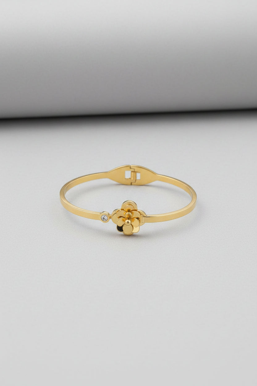 Big Flower Stone Kada Bracelet
