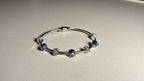 Silver Evil Eye Unisex Magnetic Kada Bracelet