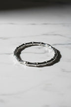 Silver Bamboo Kada Bracelet