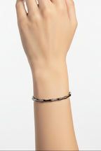 Silver Bamboo Kada Bracelet