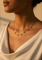 Green Stone Charm Chain