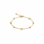 Heart & Stone Chain Bracelet