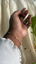 Small Gold Flower Chain Bracelet
