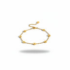 Small Gold Flower Chain Bracelet
