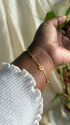 Flower Bead Chain Bracelet