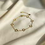 Gold Heart Chain Bracelet
