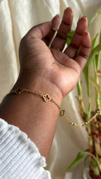 Gold Clover Chain Bracelet