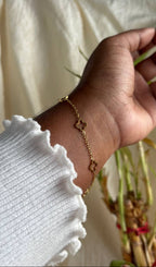 Gold Clover Chain Bracelet