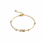 Crystal Bow Chain Bracelet