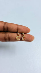 Moon Stone Hanging Ball Back Studs