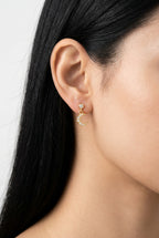 Moon Stone Hanging Ball Back Studs