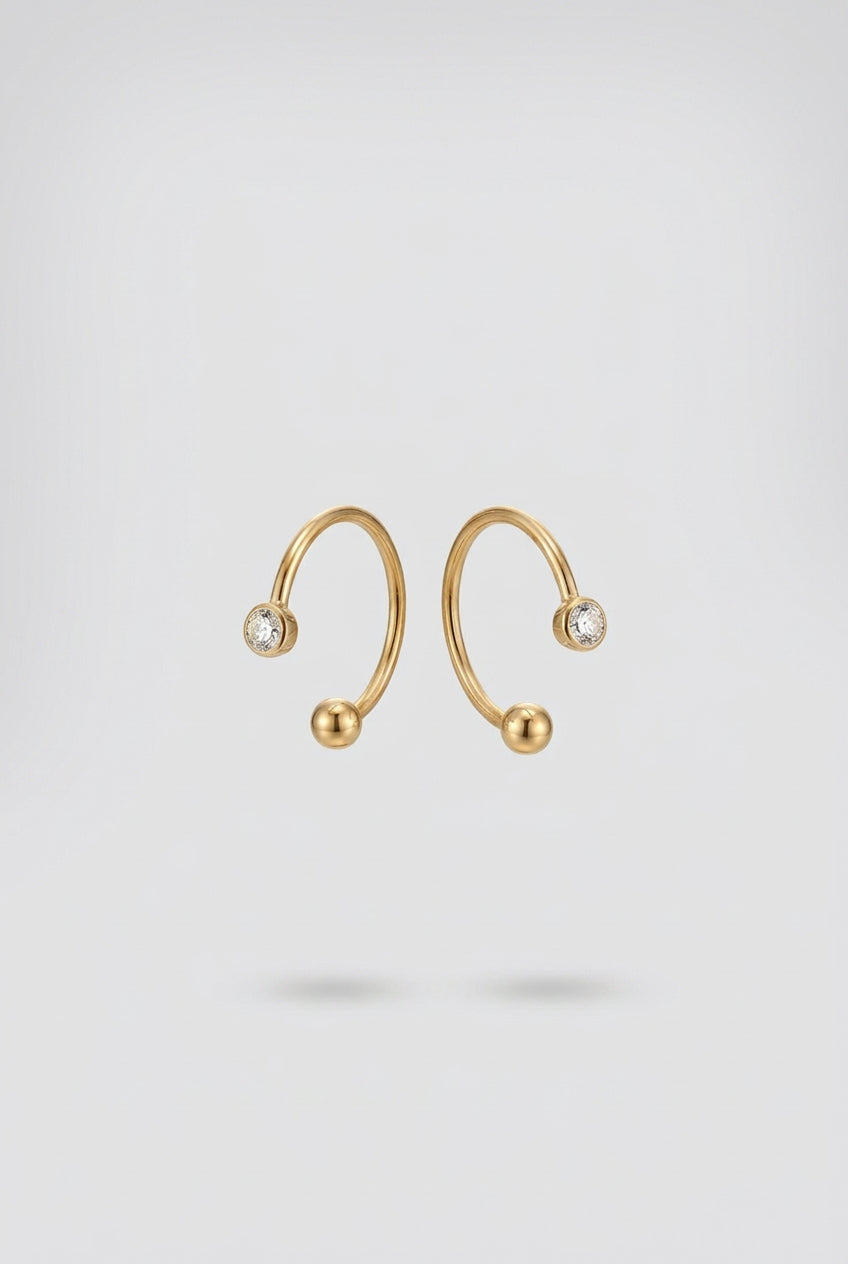 Stone Horseshoe Ball Studs