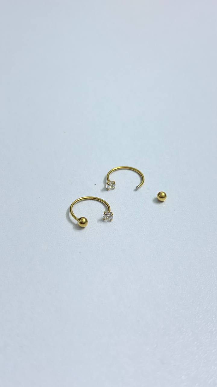 Stone Horseshoe Ball Studs