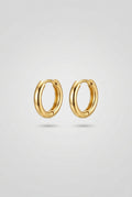 Unisex Gold Plain Hoops