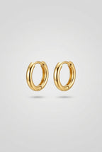 Unisex Gold Plain Hoops