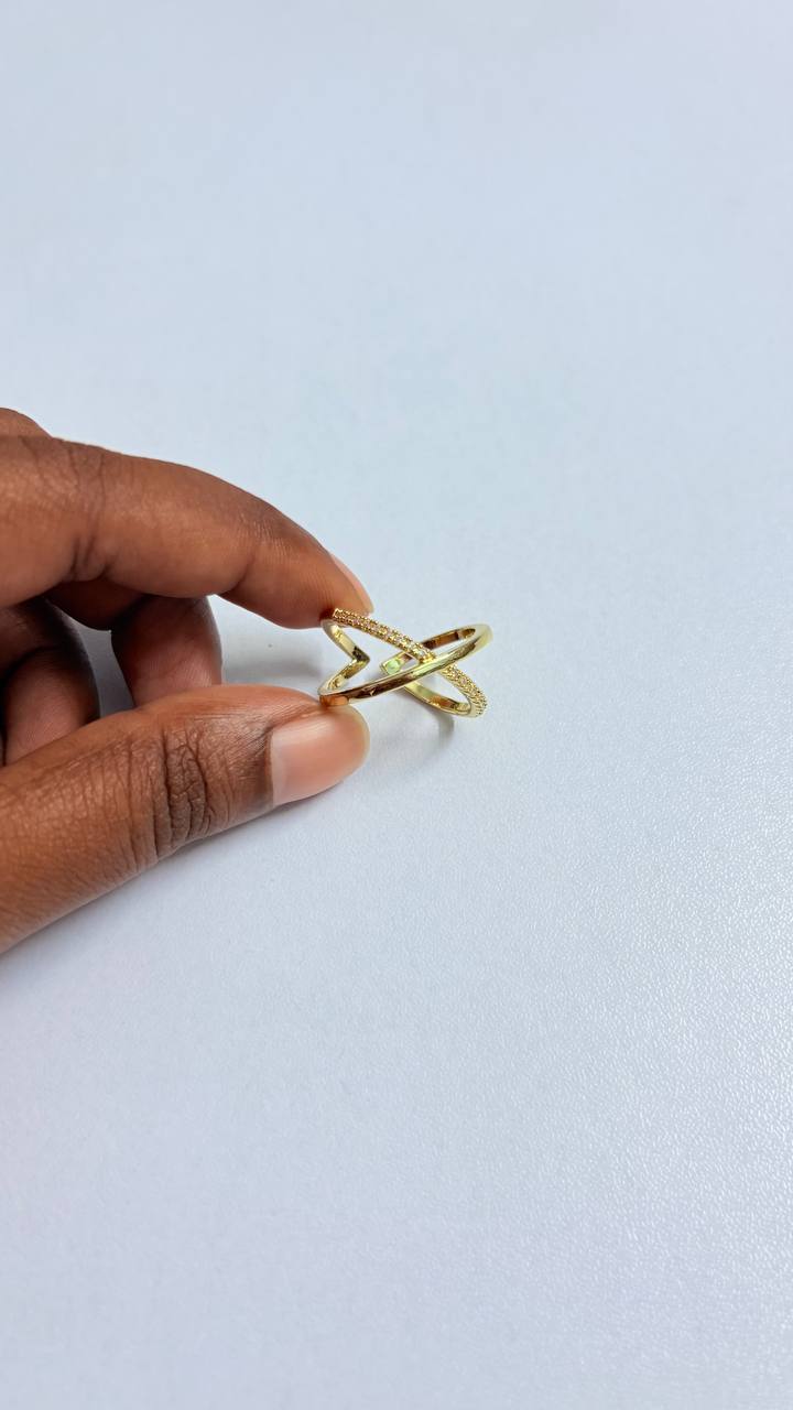 Infinity Cross Adjustable Ring