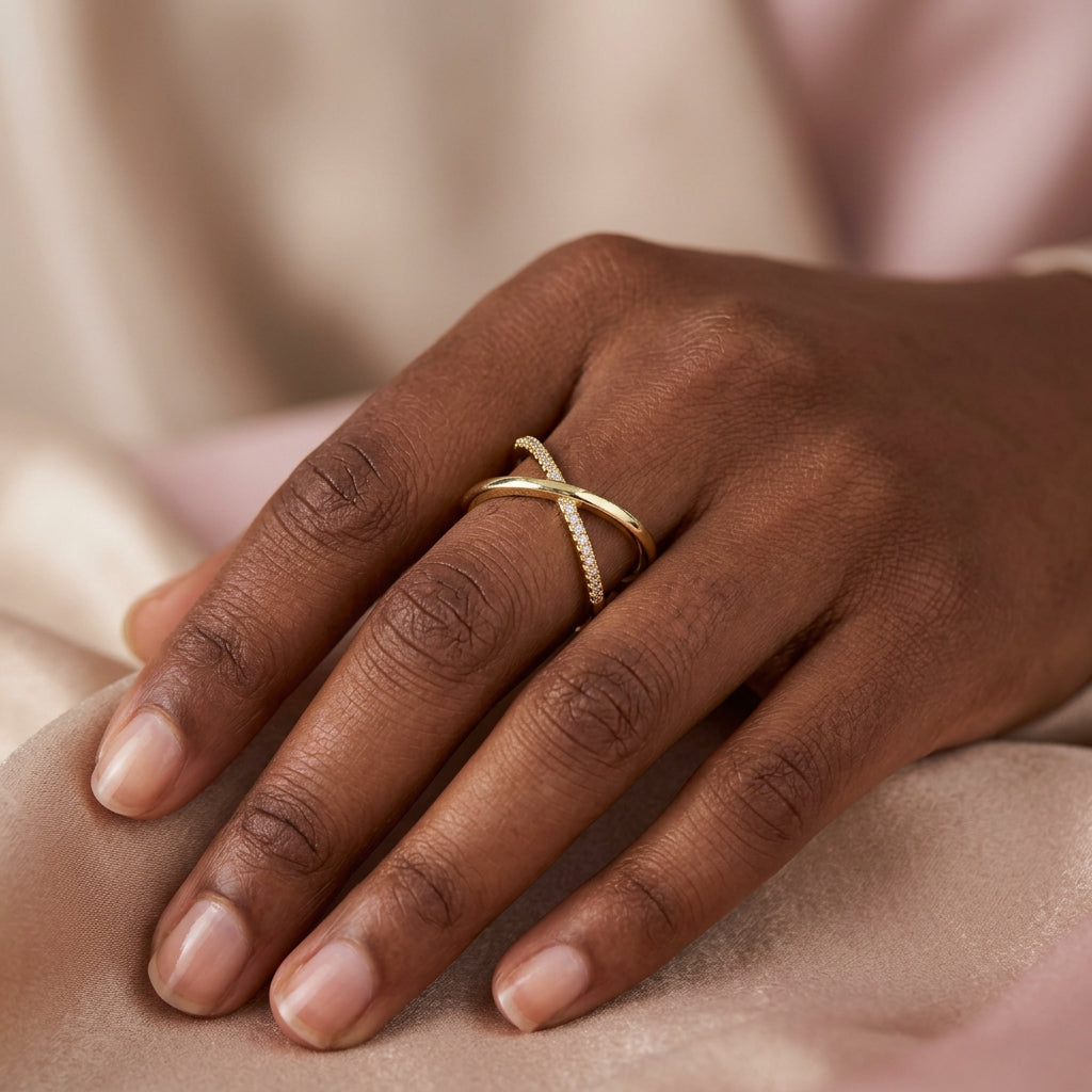 Infinity Cross Adjustable Ring