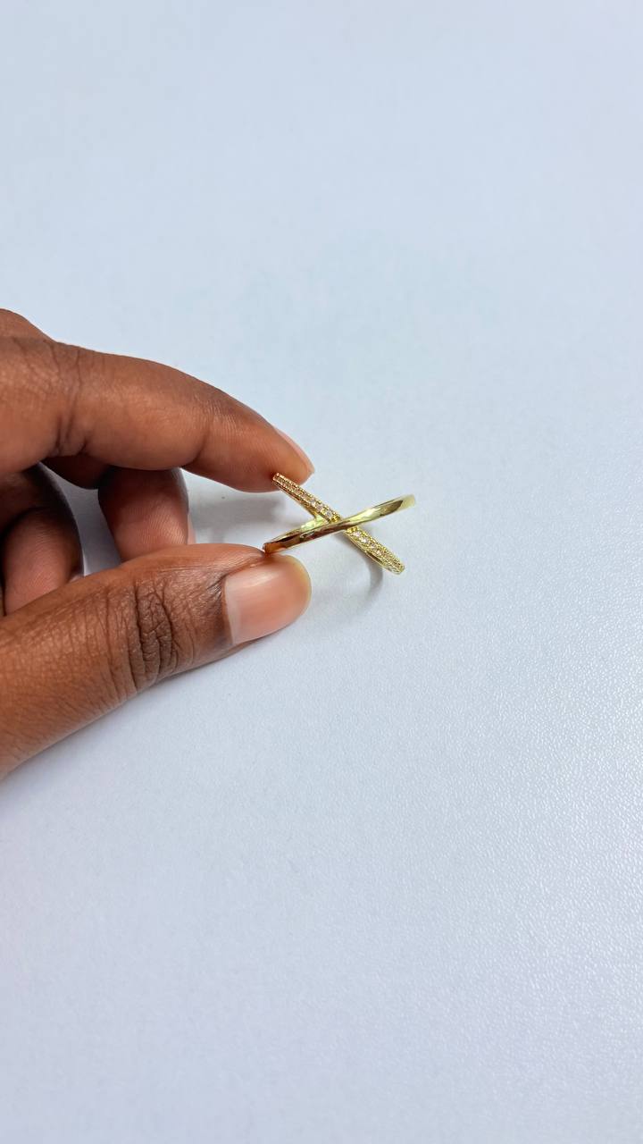 Infinity Cross Adjustable Ring