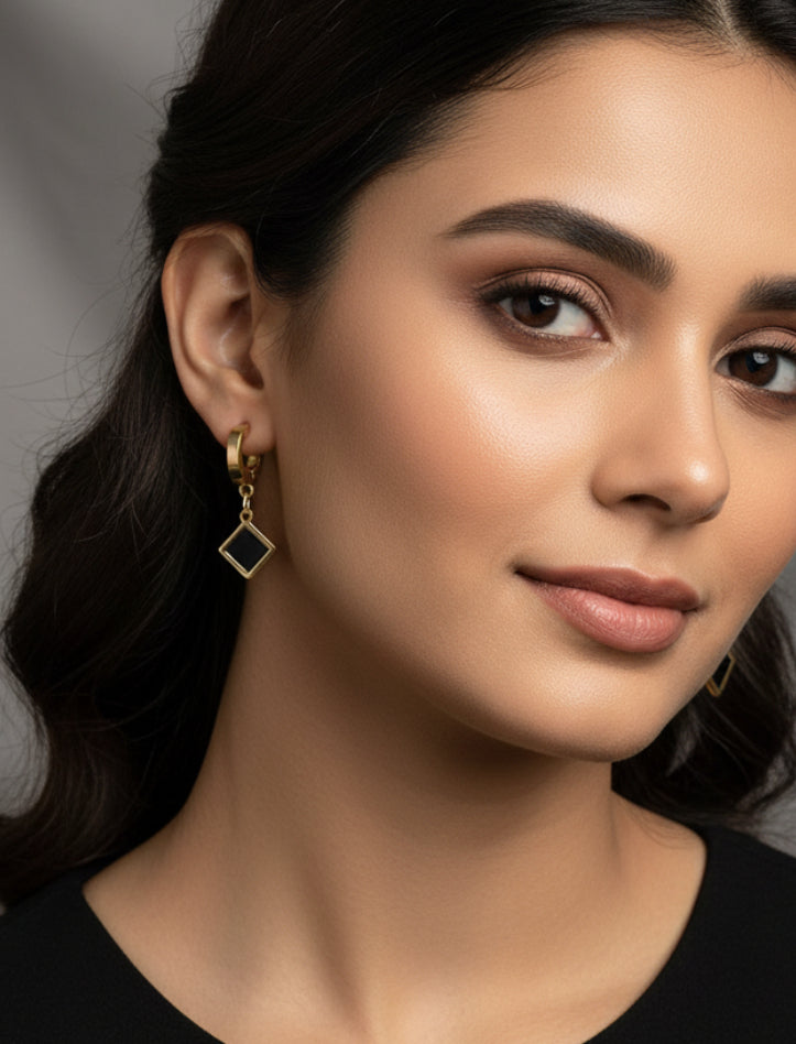 Black Diamond Hoops