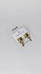 Heart melt stud earrings