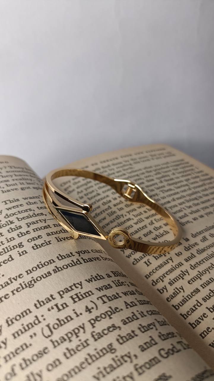 Black diamond kada bracelet