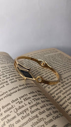 Black diamond kada bracelet
