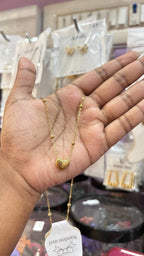 Tiny heart beaded chain
